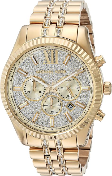 michael kors gold diamond watch men's|michael kors lexington watch men's.